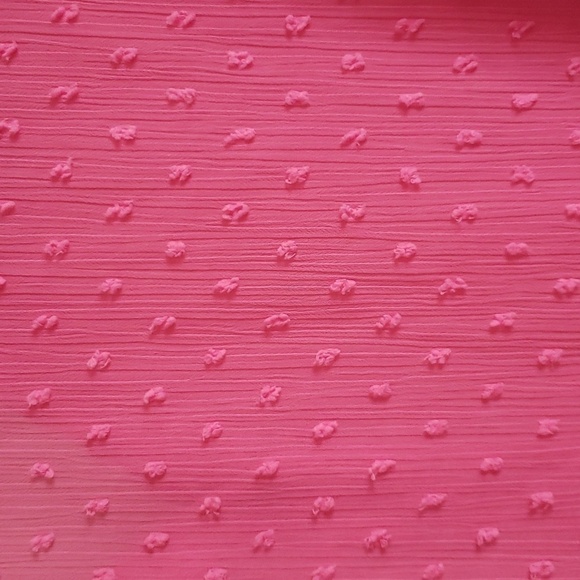 H&M Barbie pink swiss dot long sleeve semi sheer button down blouse. Wom… - Picture 7 of 7